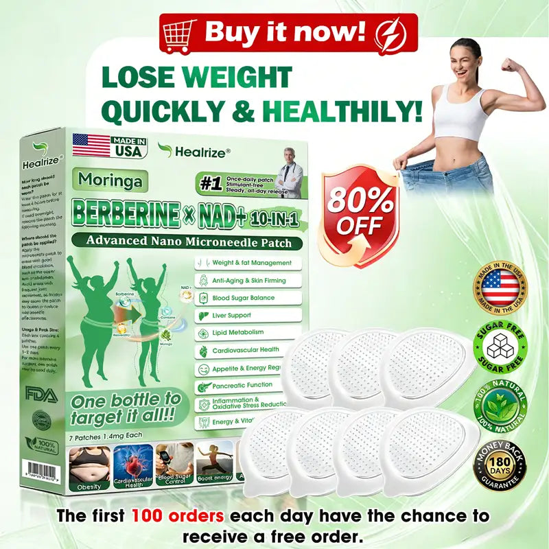 𝐎𝐟𝐟𝐢𝐜𝐢𝐚𝐥 𝐔𝐒 𝐒𝐭𝐨𝐫𝐞 | 🧑⚕️🩺 𝐇𝐞𝐚𝐥𝐫𝐢𝐳𝐞® Moringa · Berberine × NAD+ 𝟏𝟎-𝐢𝐧-𝟏 𝐀𝐝𝐯𝐚𝐧𝐜𝐞𝐝 𝐍𝐚𝐧𝐨 𝐌𝐢𝐜𝐫𝐨𝐧𝐞𝐞𝐝𝐥𝐞 𝐏𝐚𝐭𝐜𝐡 — 𝐎𝐧𝐜𝐞 𝐃𝐚𝐢𝐥𝐲, 𝐕𝐢𝐬𝐢𝐛𝐥𝐞 𝐑𝐞𝐬𝐮𝐥𝐭𝐬 𝐢𝐧 𝟕 𝐃𝐚𝐲𝐬