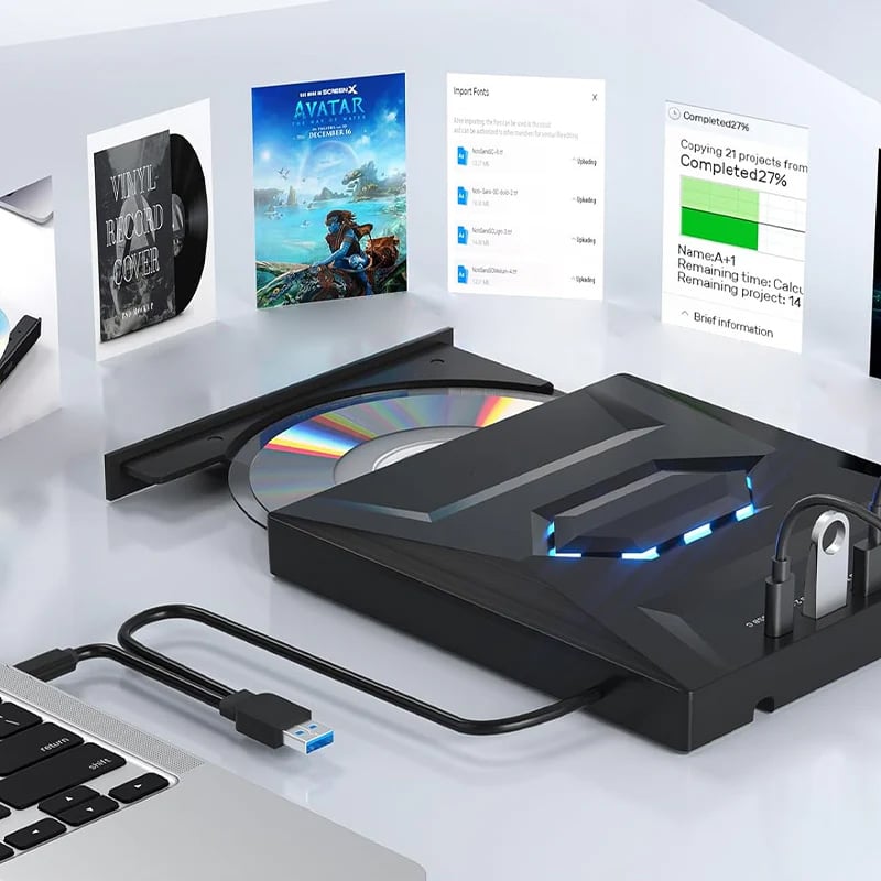 UltraRead | 7-i-1 USB Blu-ray- och DVD-spelare