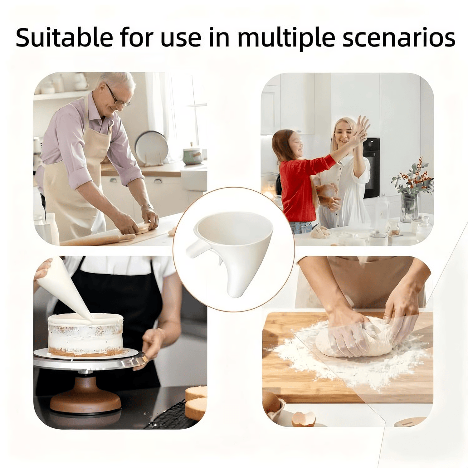 🔥SISTA DAGEN 50% RABATT - ✨Mjöltratt för Kitchen Aid Köksassistent