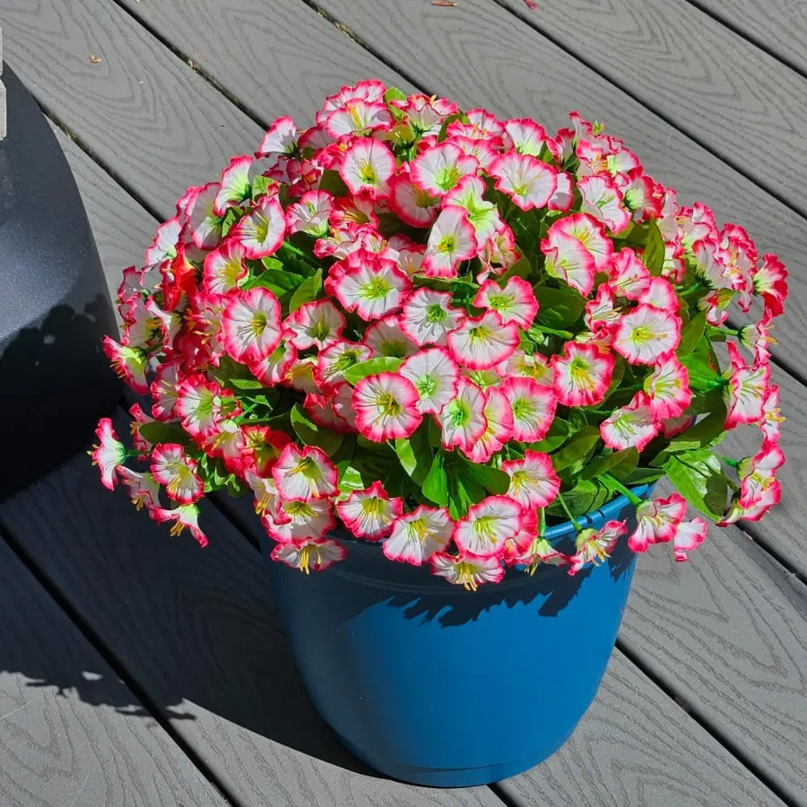 FloraVista - Livfulla konstgjorda hängande växter Blommor Korg