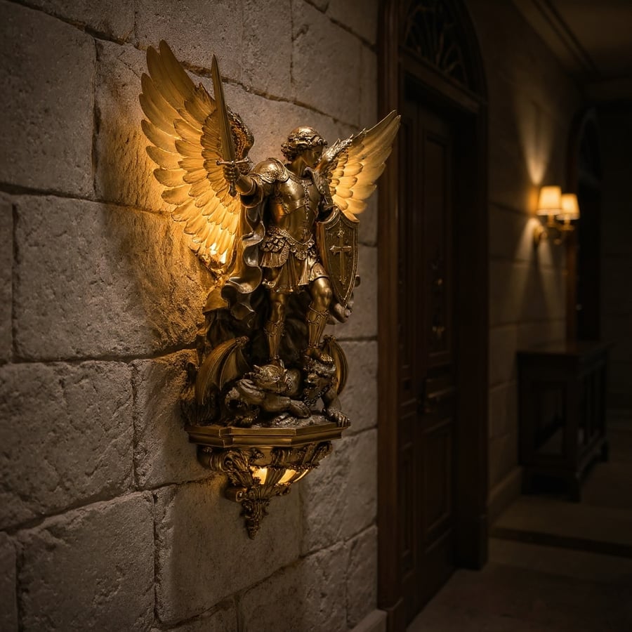 CelestialGuard – Ärkeängeln Michael LED-vägglampa