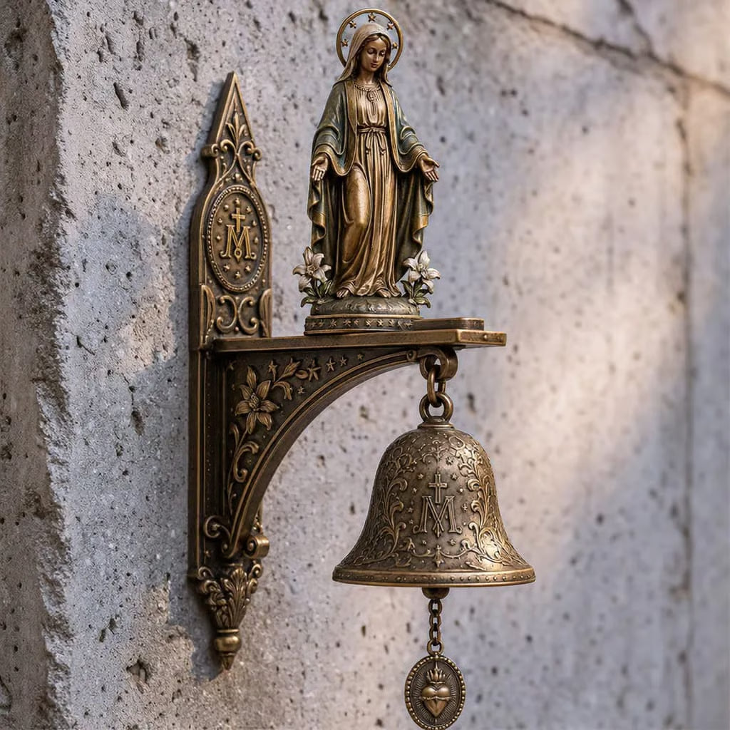 DivineGrace – Antik brons Mariansk välsignelsesklocka