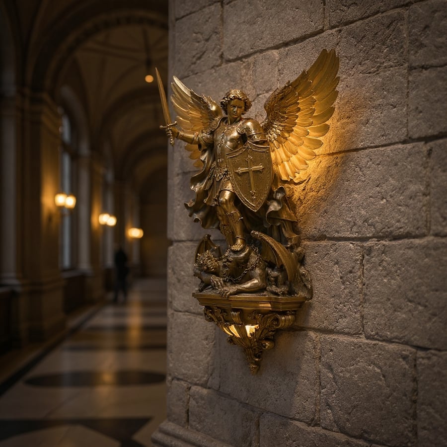 CelestialGuard – Ärkeängeln Michael LED-vägglampa