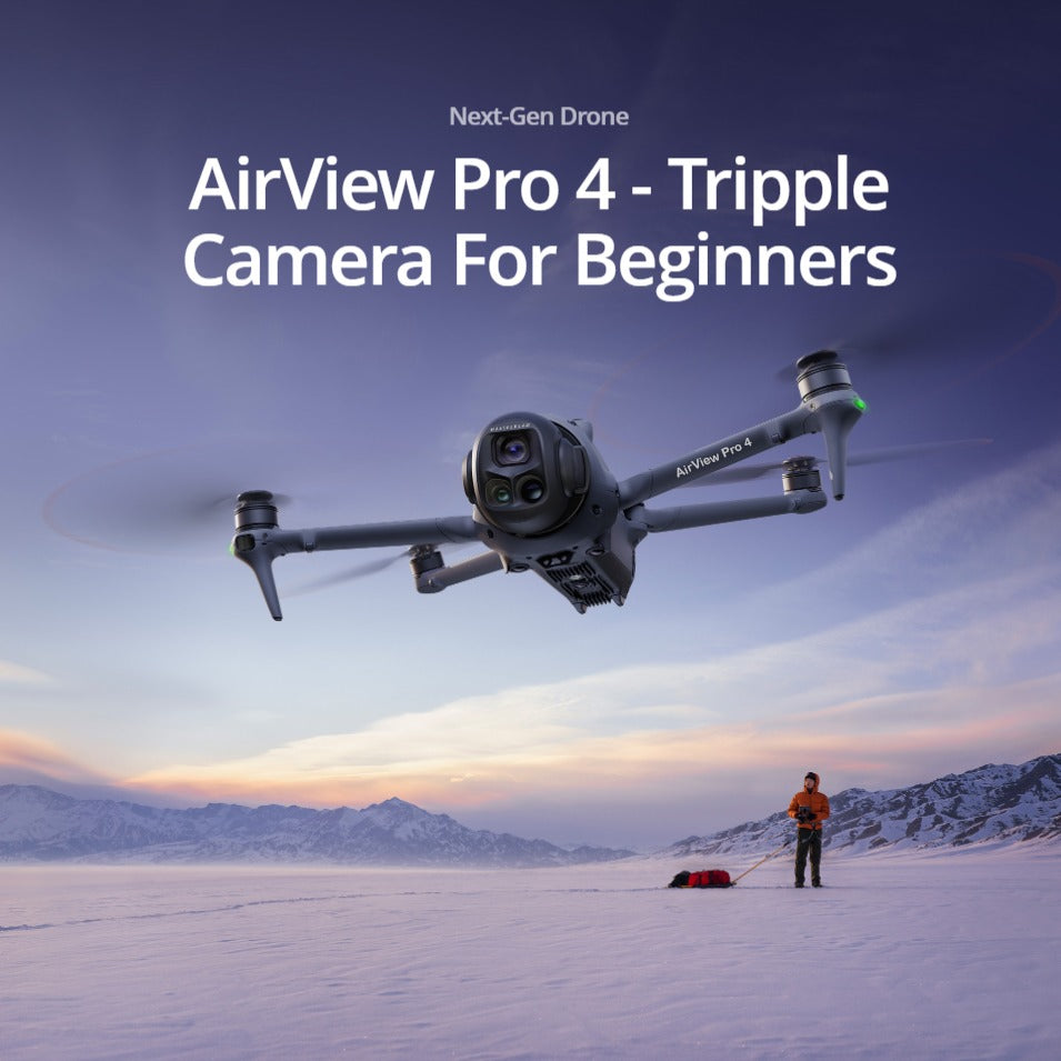 Nästa generations AirView Pro 4: Drönare med trippelkamera för nybörjare och proffsiga foton