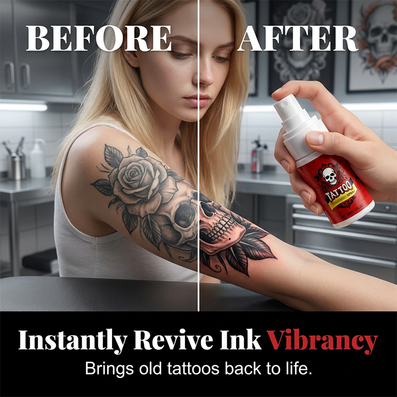 InkRevive – Skyddande Eftervårdsspray För Tatueringar