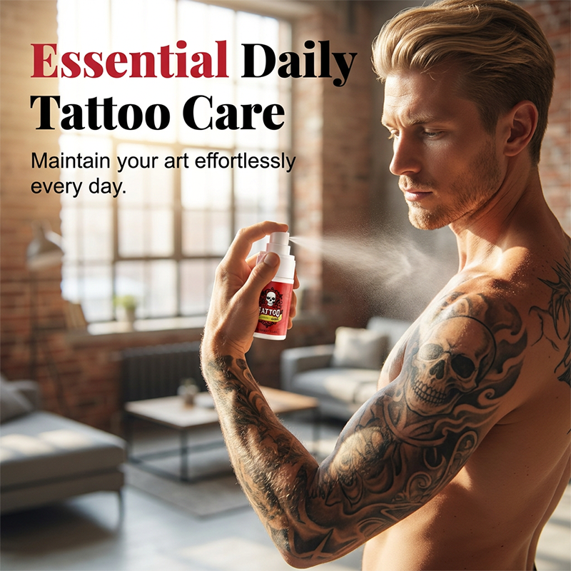 InkRevive – Skyddande Eftervårdsspray För Tatueringar